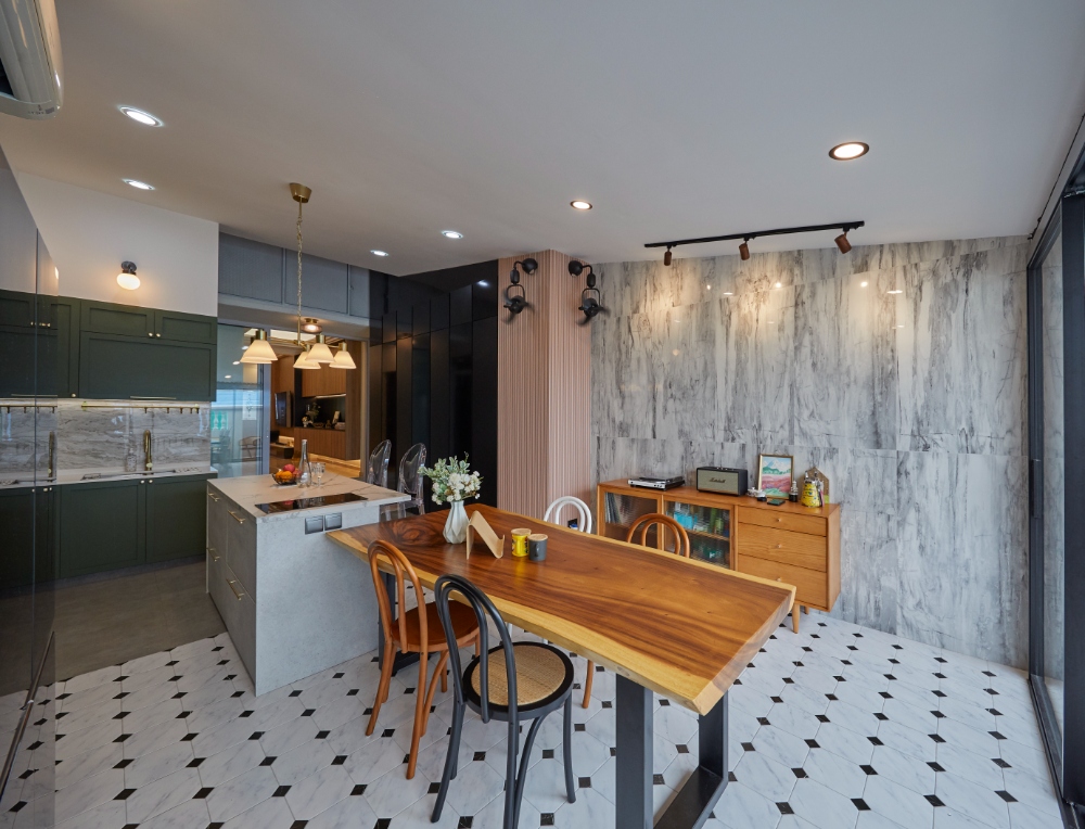 Country, Modern Design - Kitchen - Landed House - Design by PRDT Pte Ltd