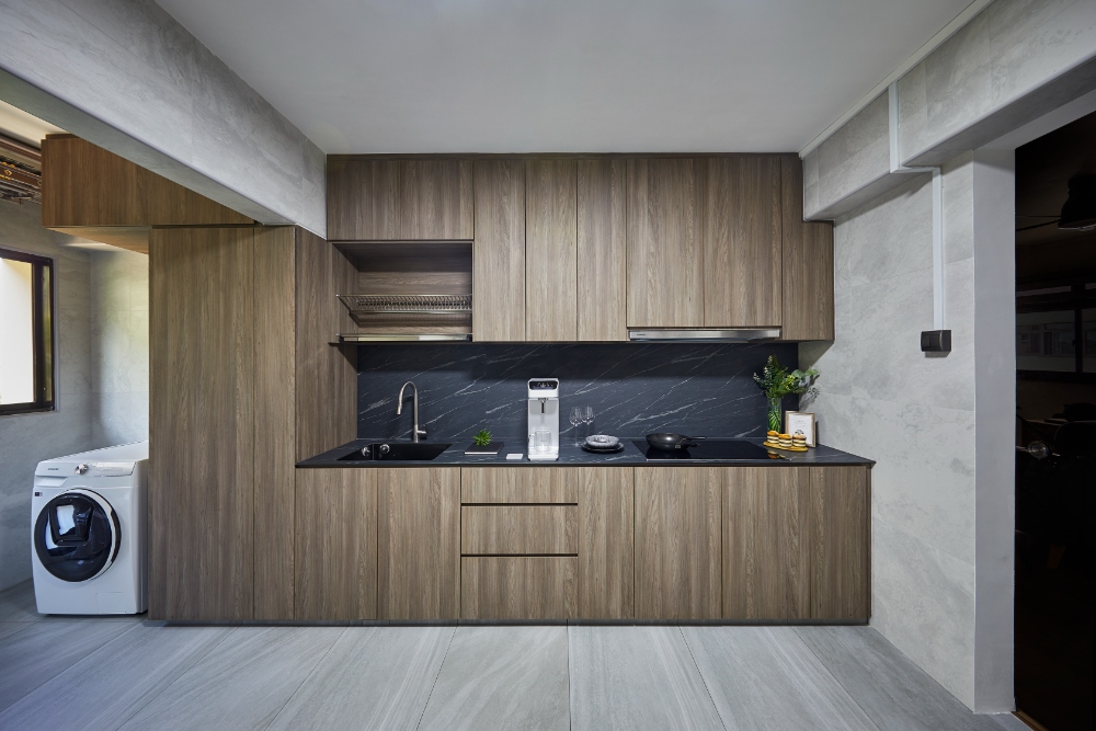 Industrial, Modern Design - Kitchen - HDB 4 Room - Design by PRDT Pte Ltd