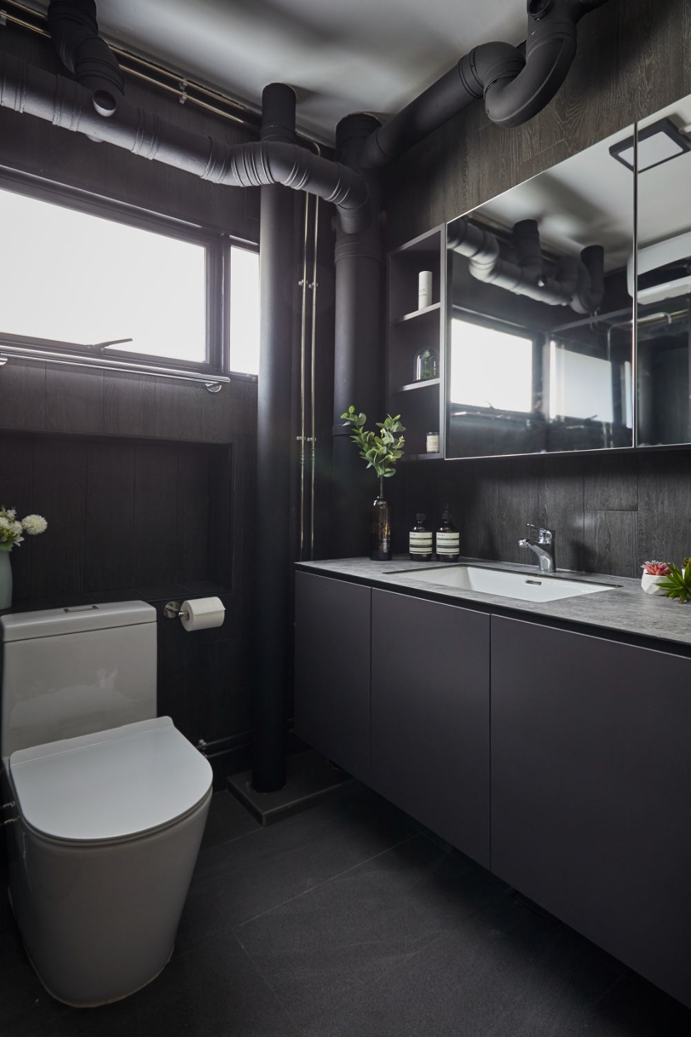 Industrial, Modern Design - Bathroom - HDB 4 Room - Design by PRDT Pte Ltd