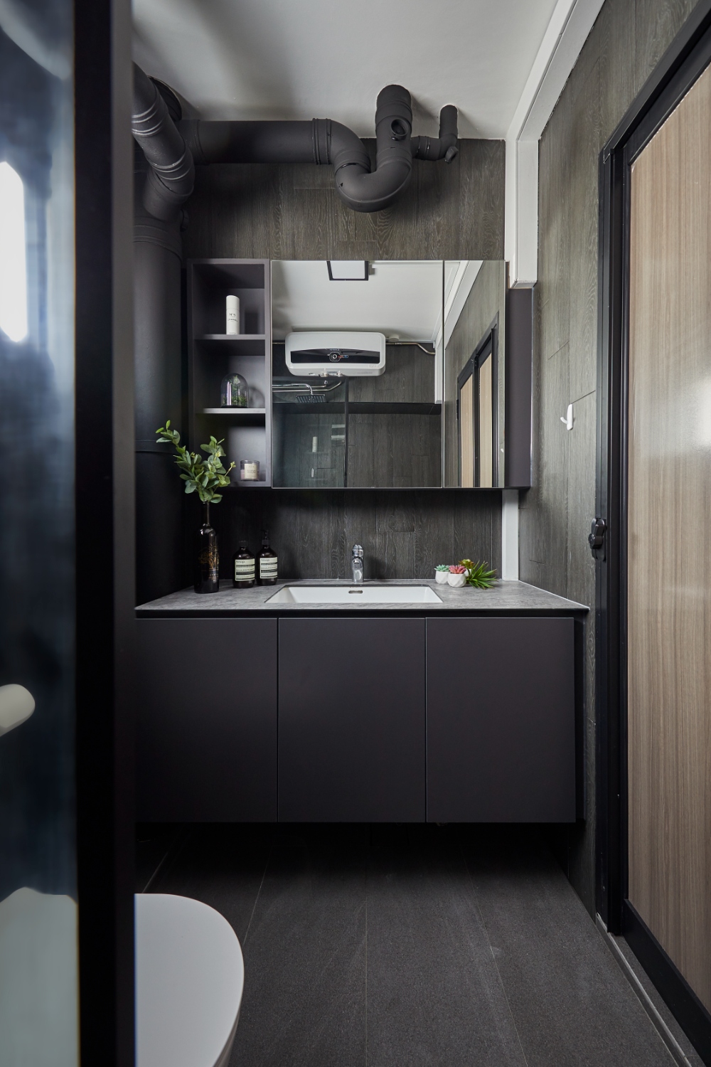 Industrial, Modern Design - Bathroom - HDB 4 Room - Design by PRDT Pte Ltd