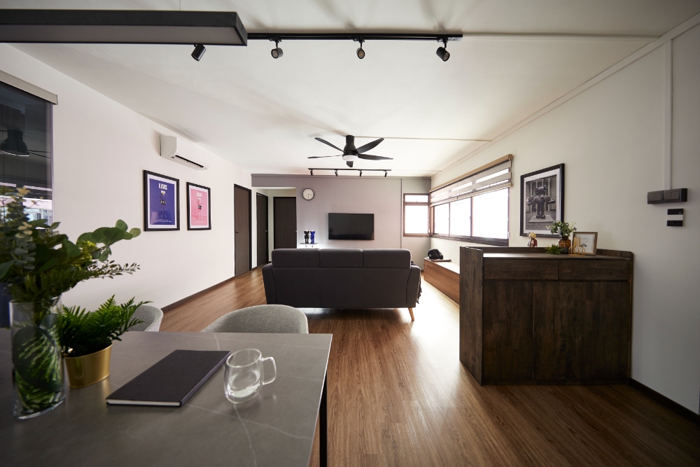 Industrial, Modern Design - Living Room - HDB 4 Room - Design by PRDT Pte Ltd