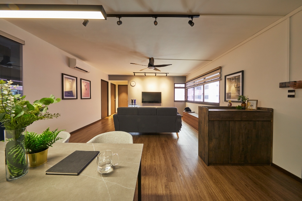 Industrial, Modern Design - Living Room - HDB 4 Room - Design by PRDT Pte Ltd
