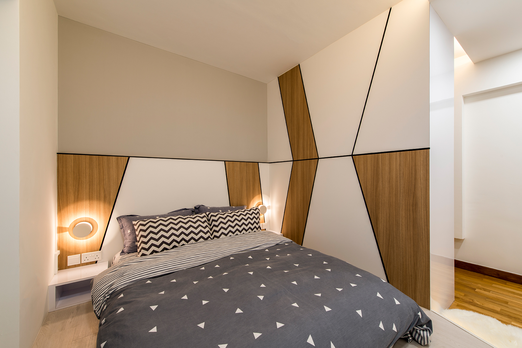 Modern, Scandinavian Design - Bedroom - HDB 4 Room - Design by Projectguru Pte Ltd