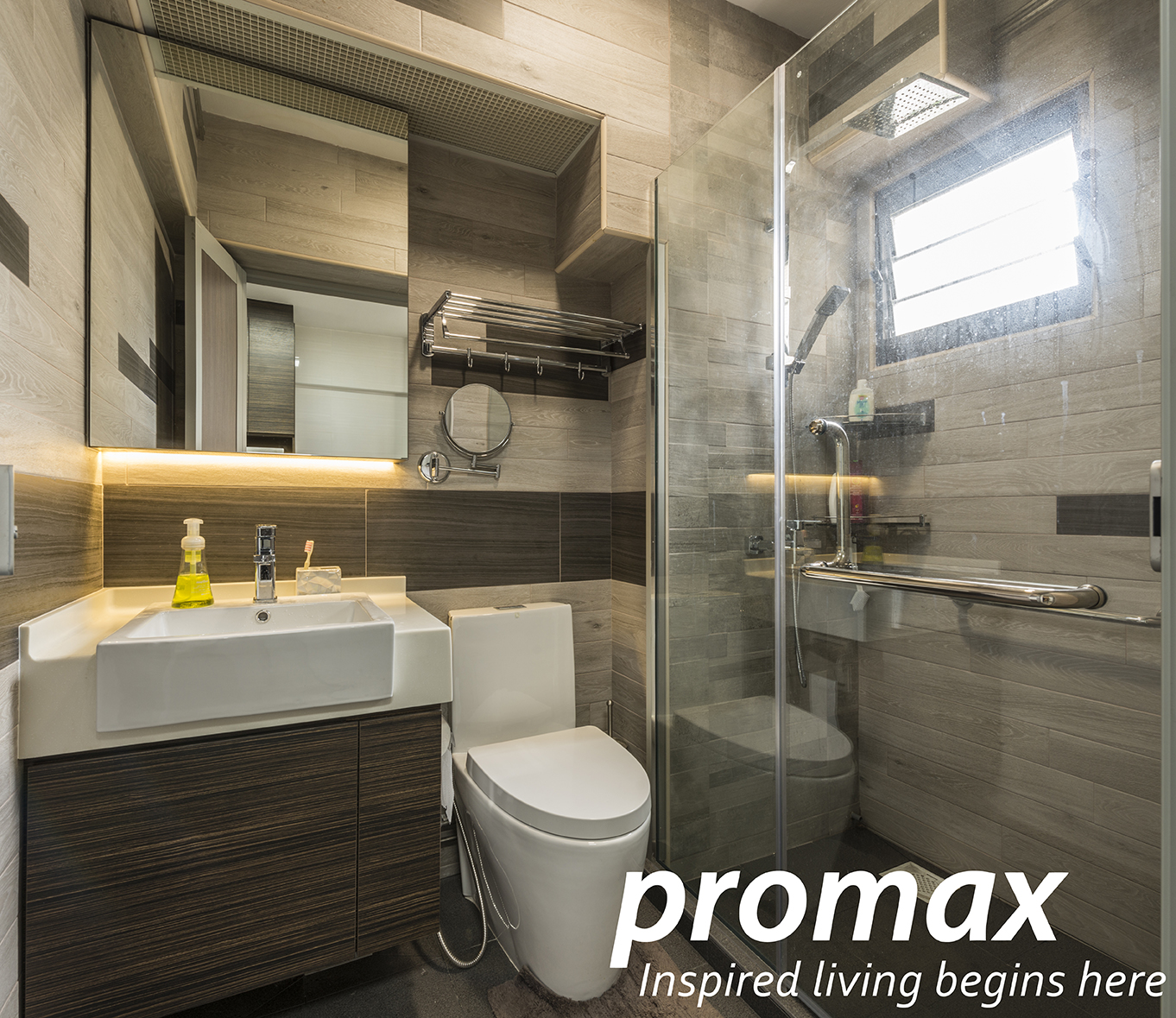 Resort Design - Bathroom - HDB 4 Room - Design by Promax Design Pte Ltd