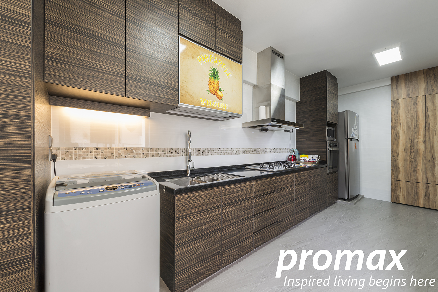 Resort Design - Kitchen - HDB 4 Room - Design by Promax Design Pte Ltd