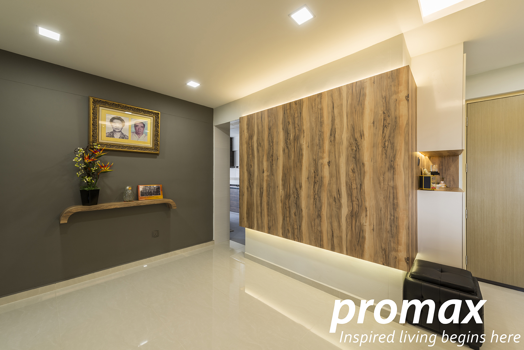 Resort Design - Living Room - HDB 4 Room - Design by Promax Design Pte Ltd