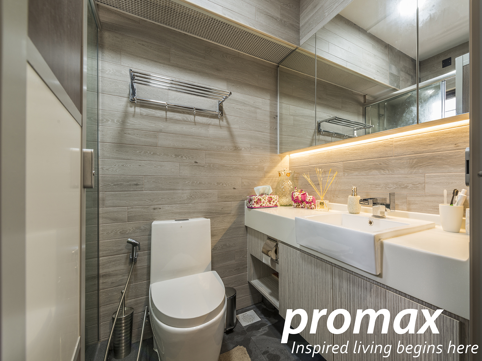Resort Design - Bathroom - HDB 4 Room - Design by Promax Design Pte Ltd
