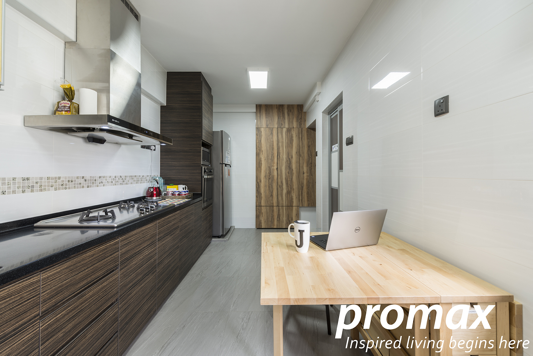 Resort Design - Kitchen - HDB 4 Room - Design by Promax Design Pte Ltd