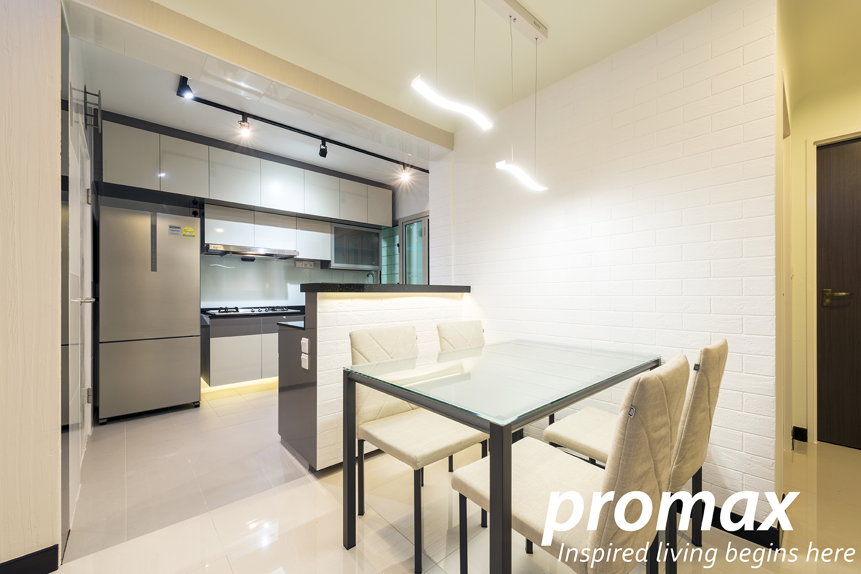 Modern Design - Dining Room - HDB 5 Room - Design by Promax Design Pte Ltd