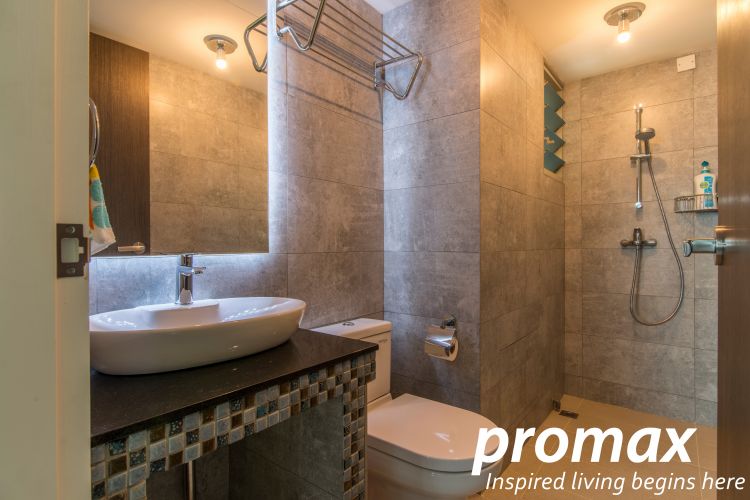 Industrial, Retro Design - Bathroom - HDB 4 Room - Design by Promax Design Pte Ltd