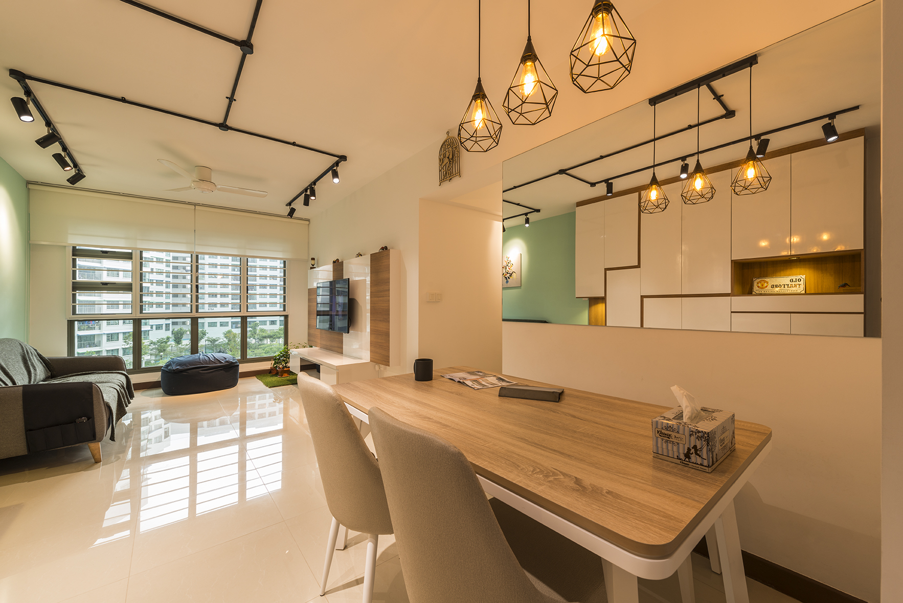 Modern, Scandinavian Design - Living Room - HDB 5 Room - Design by Promax Design Pte Ltd