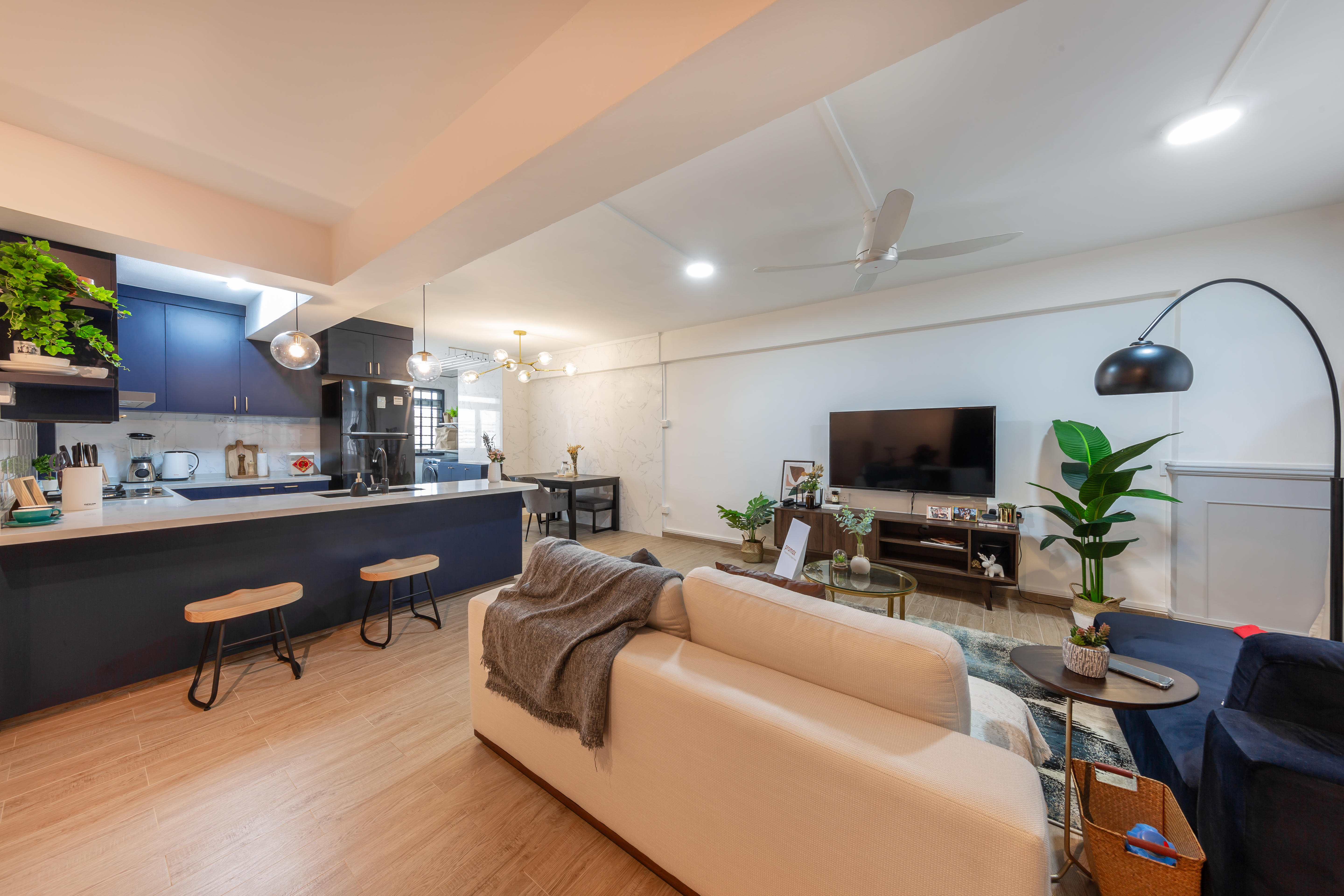 Modern Design - Living Room - HDB 4 Room - Design by Promax Design Pte Ltd