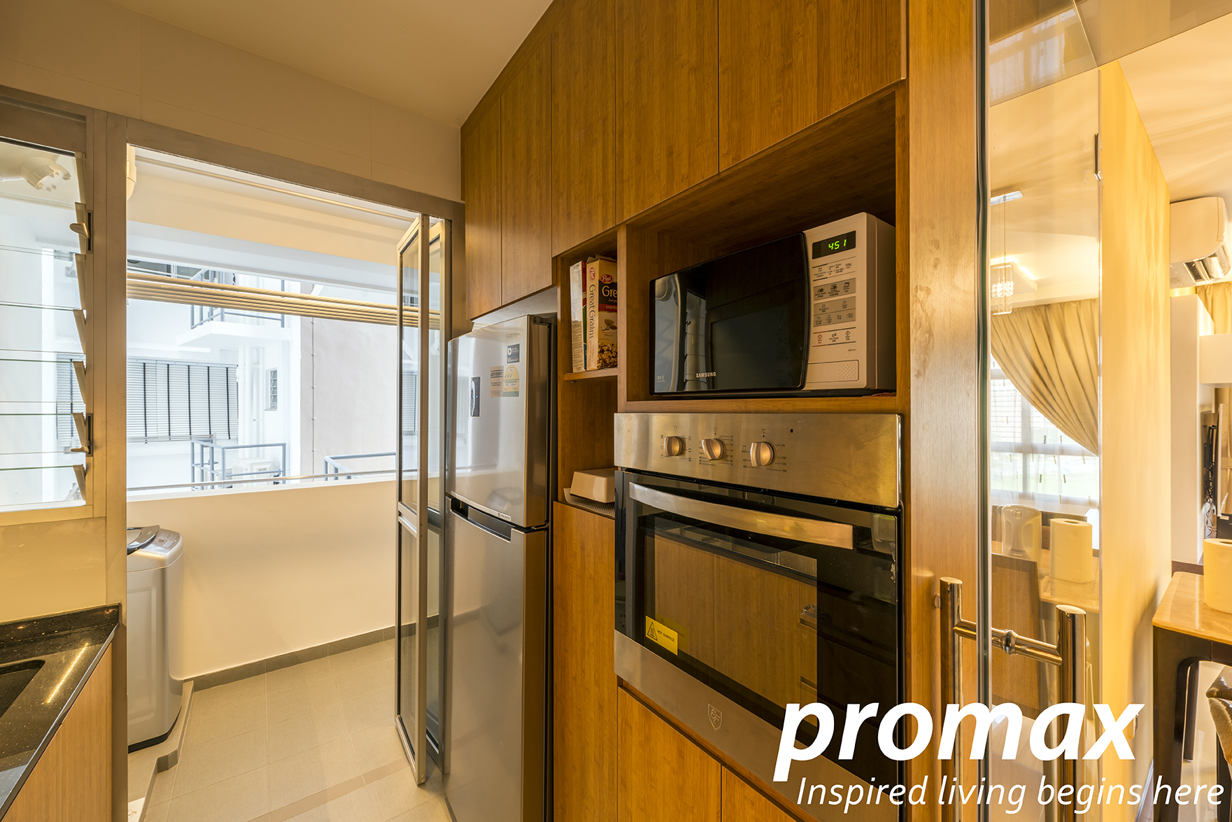 Contemporary, Modern Design - Kitchen - HDB 5 Room - Design by Promax Design Pte Ltd