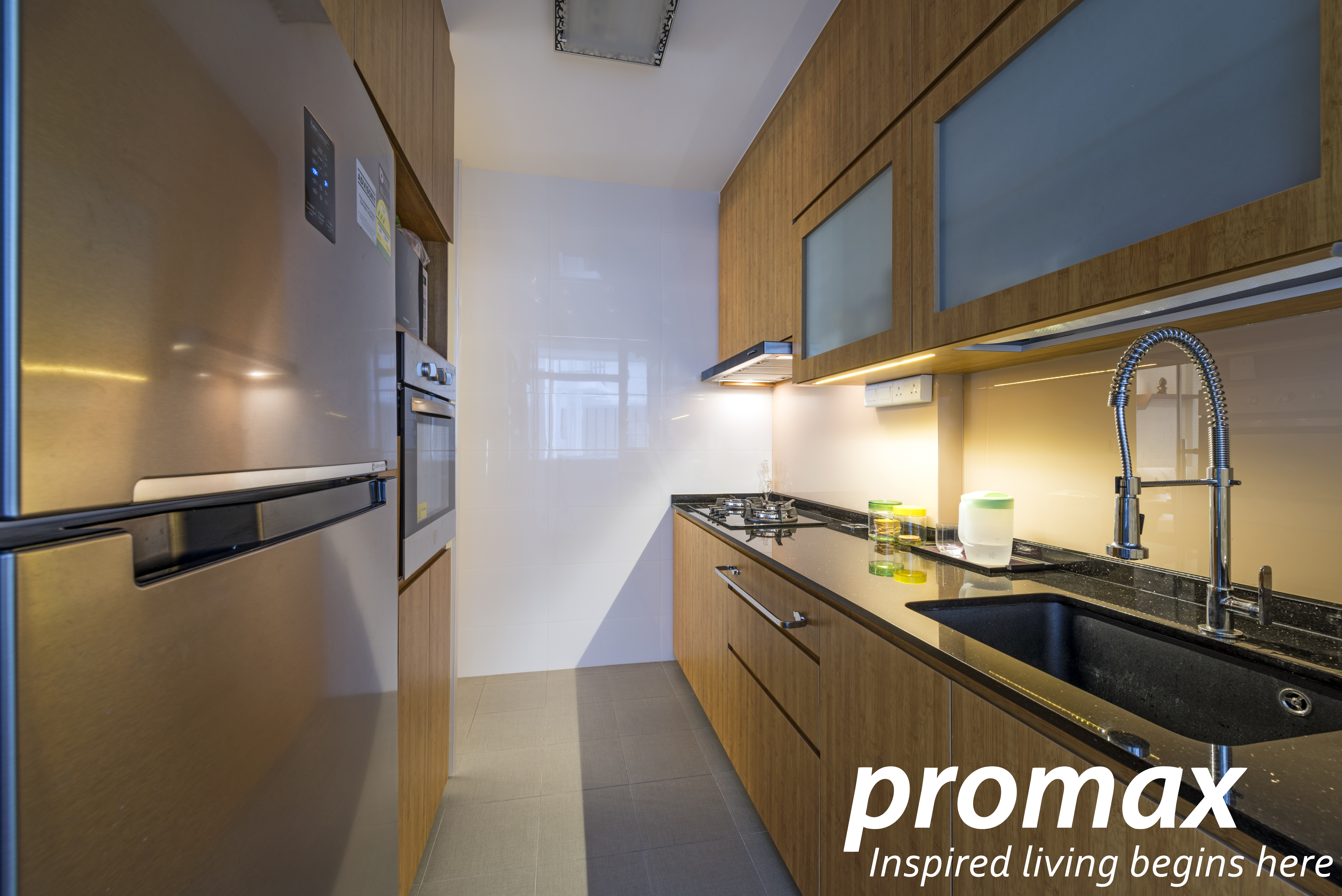 Contemporary, Modern Design - Kitchen - HDB 5 Room - Design by Promax Design Pte Ltd