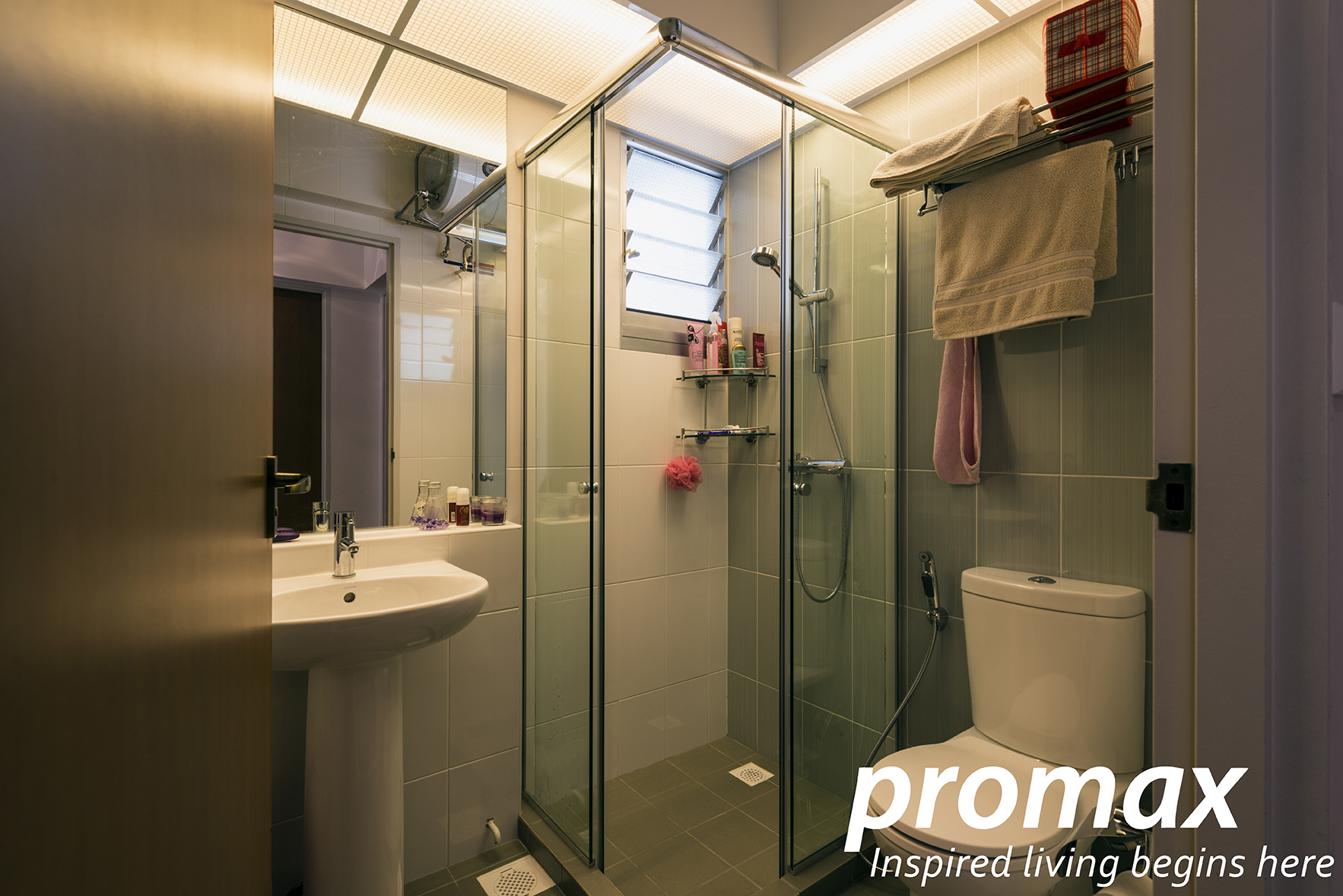 Contemporary, Modern Design - Bathroom - HDB 5 Room - Design by Promax Design Pte Ltd