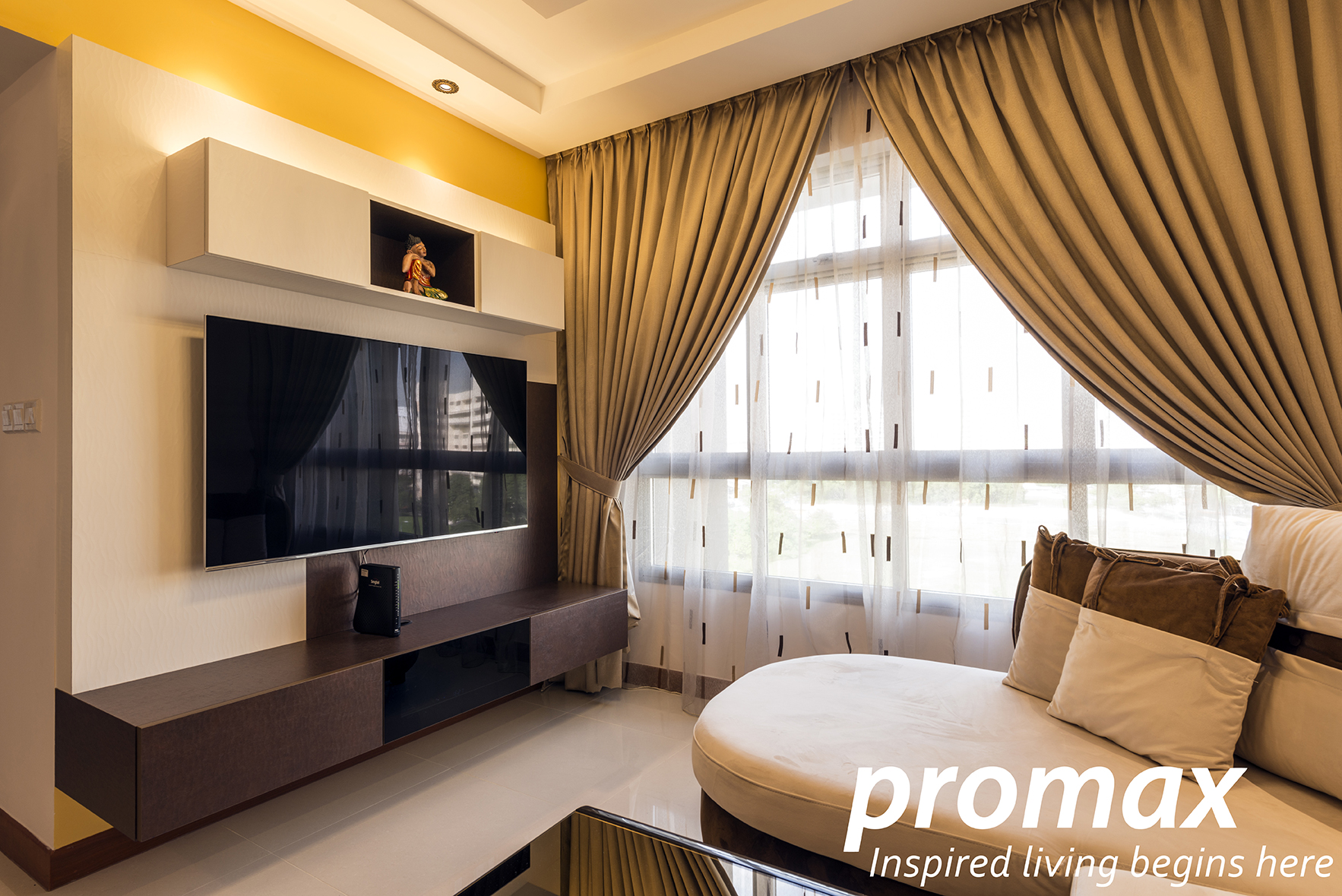 Contemporary, Modern Design - Living Room - HDB 5 Room - Design by Promax Design Pte Ltd