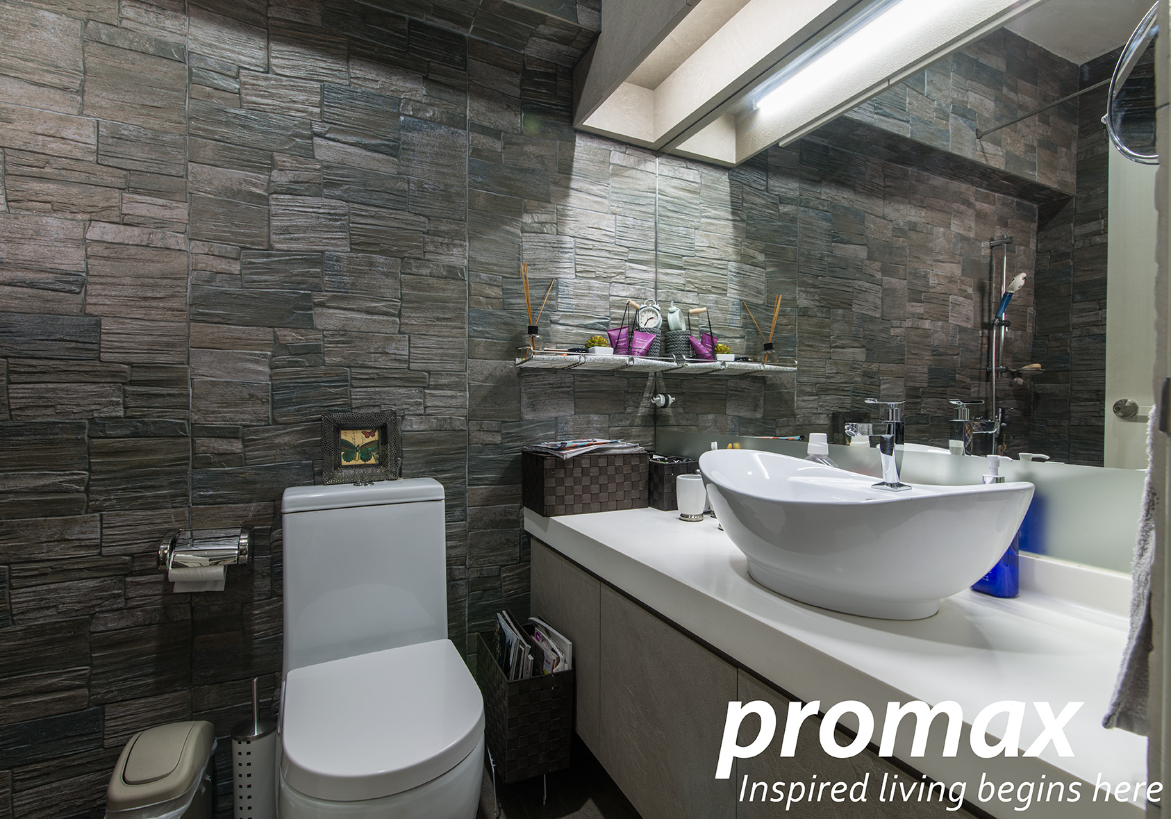 Contemporary, Victorian Design - Bathroom - HDB Executive Apartment - Design by Promax Design Pte Ltd