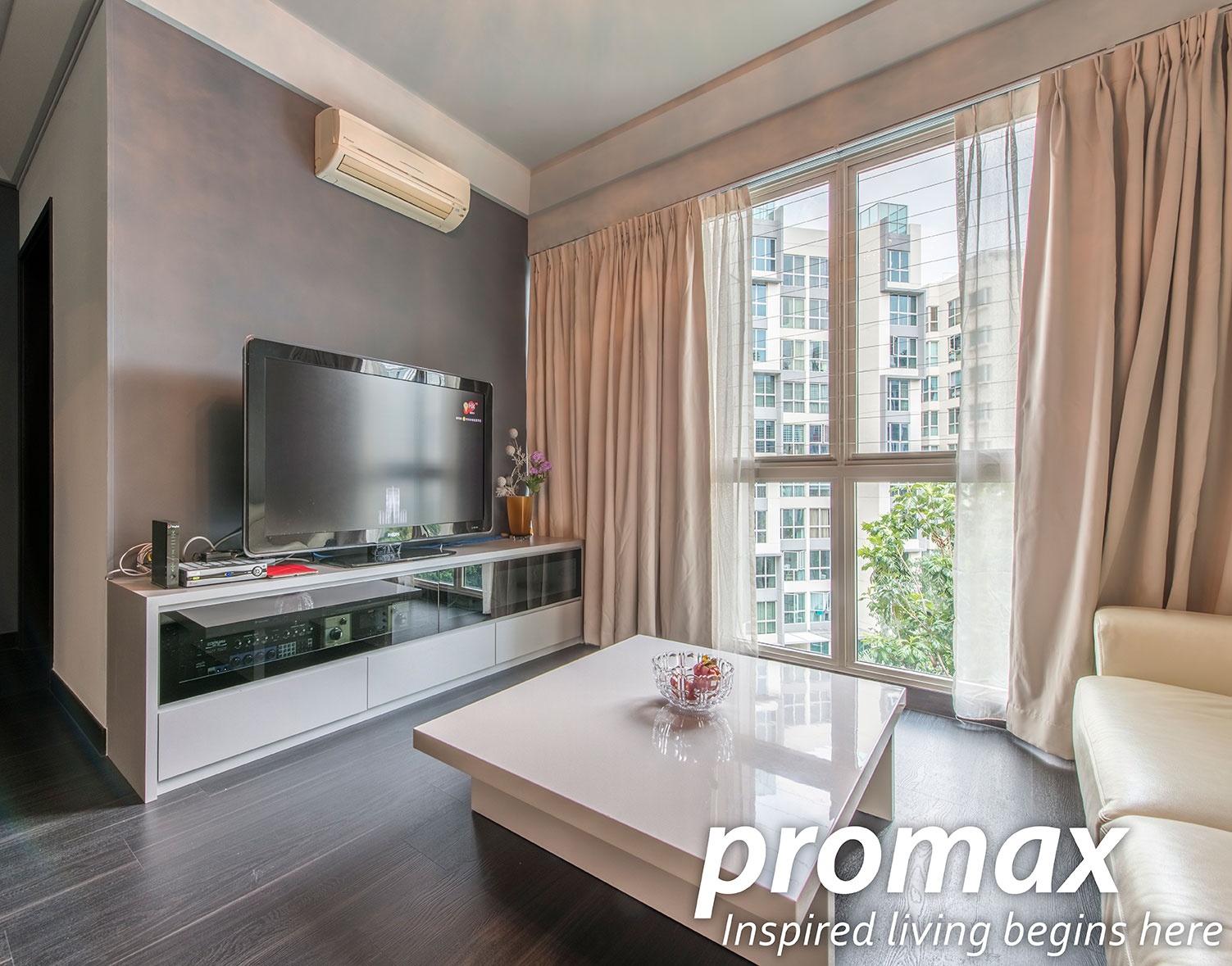 Modern, Rustic Design - Living Room - Condominium - Design by Promax Design Pte Ltd