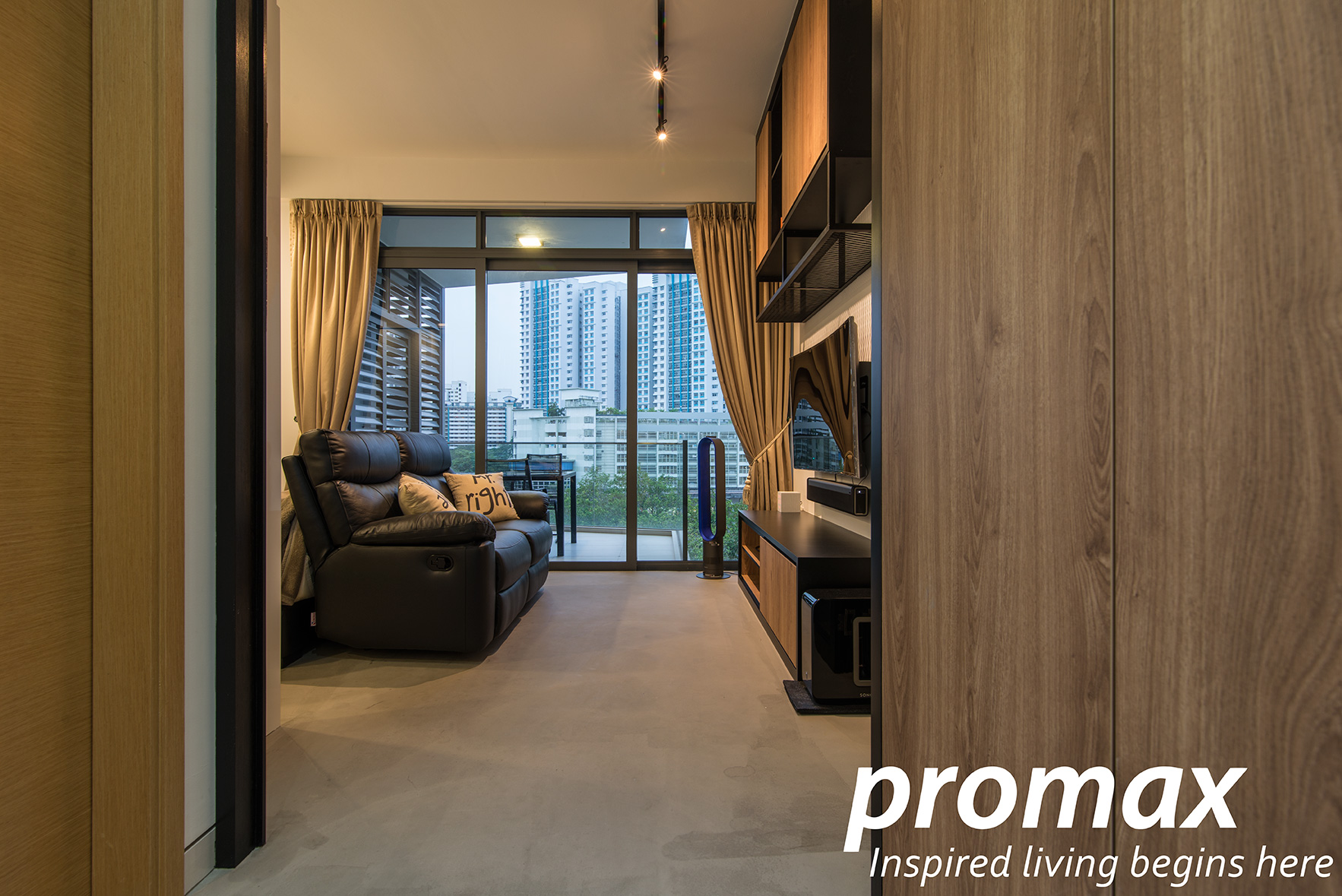 Industrial, Modern Design - Living Room - Condominium - Design by Promax Design Pte Ltd