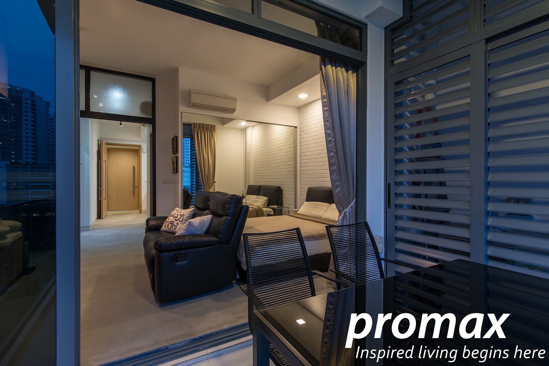 Industrial, Modern Design - Balcony - Condominium - Design by Promax Design Pte Ltd