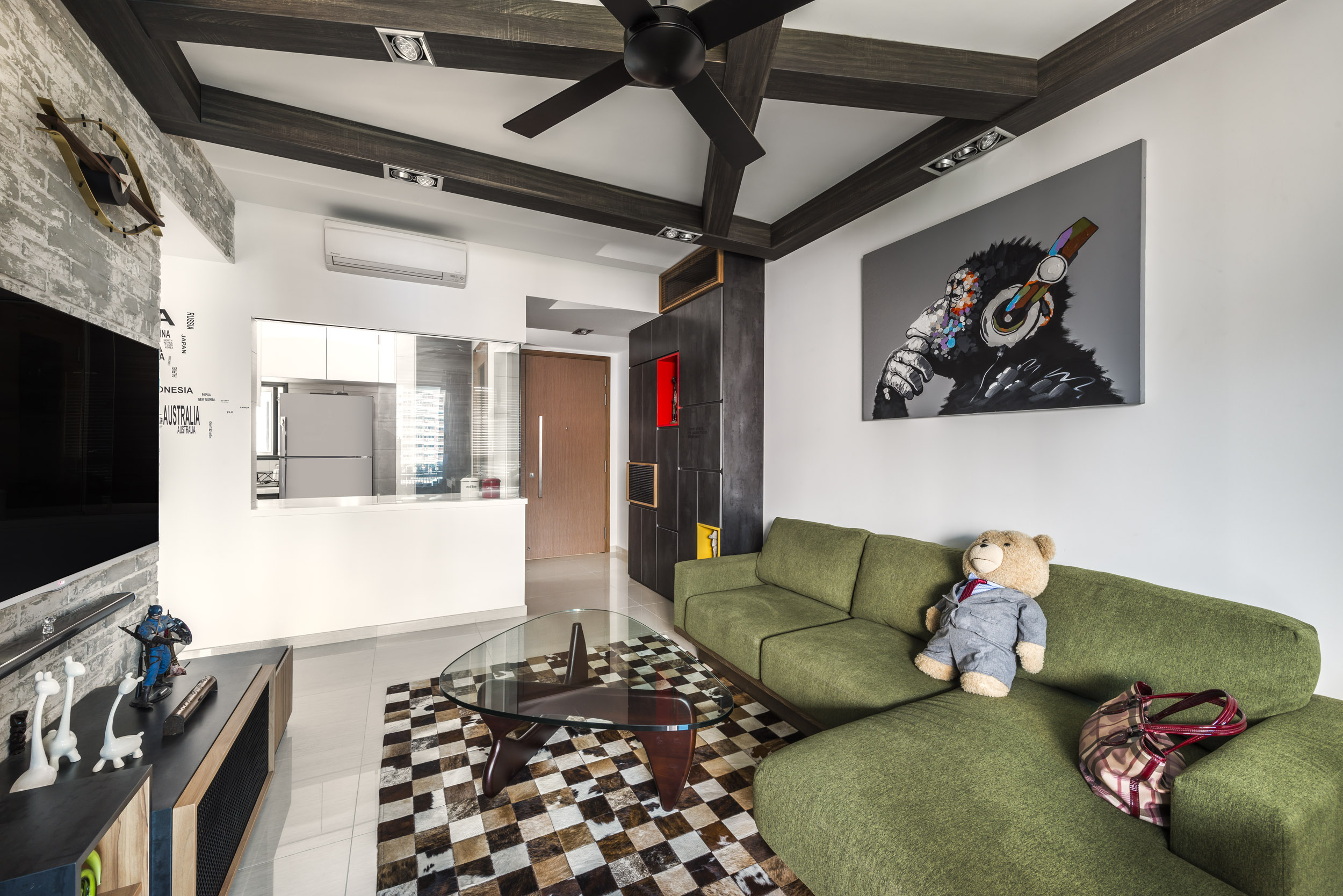 Eclectic, Industrial, Rustic Design - Living Room - Condominium - Design by Prozfile Pte Ltd