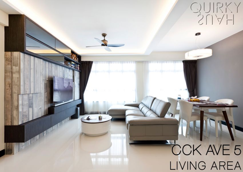Contemporary, Modern Design - Living Room - HDB 5 Room - Design by Quirky Haus Pte Ltd