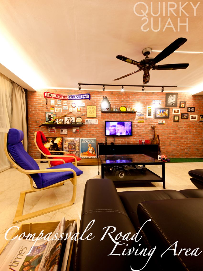 Industrial, Scandinavian Design - Living Room - HDB 4 Room - Design by Quirky Haus Pte Ltd