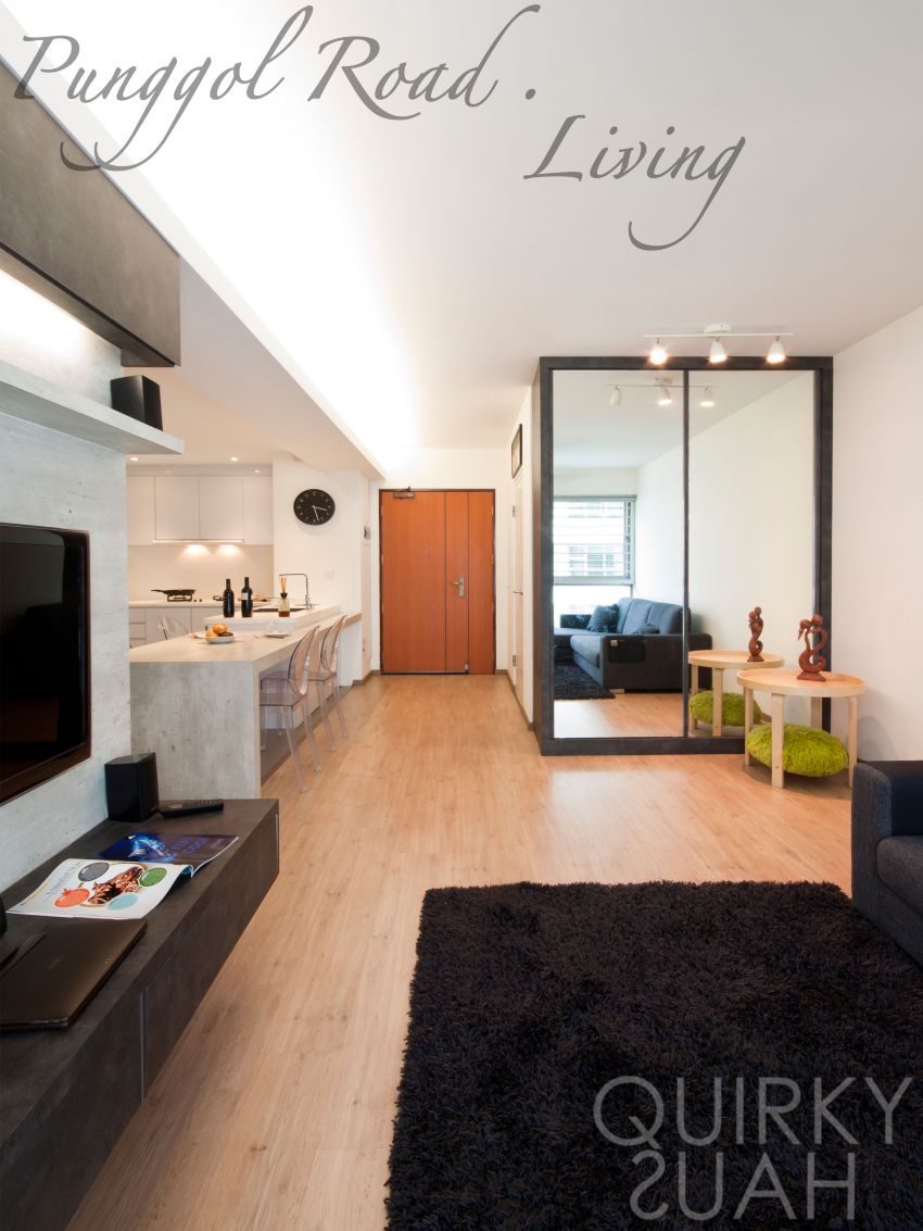 Minimalist, Modern Design - Living Room - HDB 4 Room - Design by Quirky Haus Pte Ltd