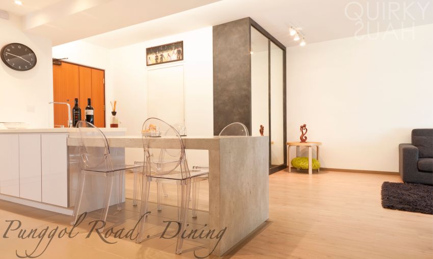 Minimalist, Modern Design - Dining Room - HDB 4 Room - Design by Quirky Haus Pte Ltd