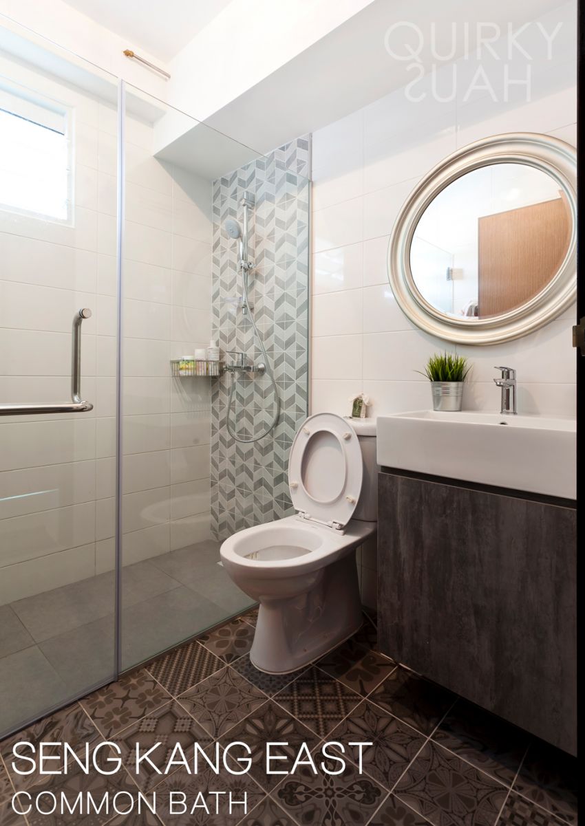 Retro, Scandinavian Design - Bathroom - HDB 4 Room - Design by Quirky Haus Pte Ltd