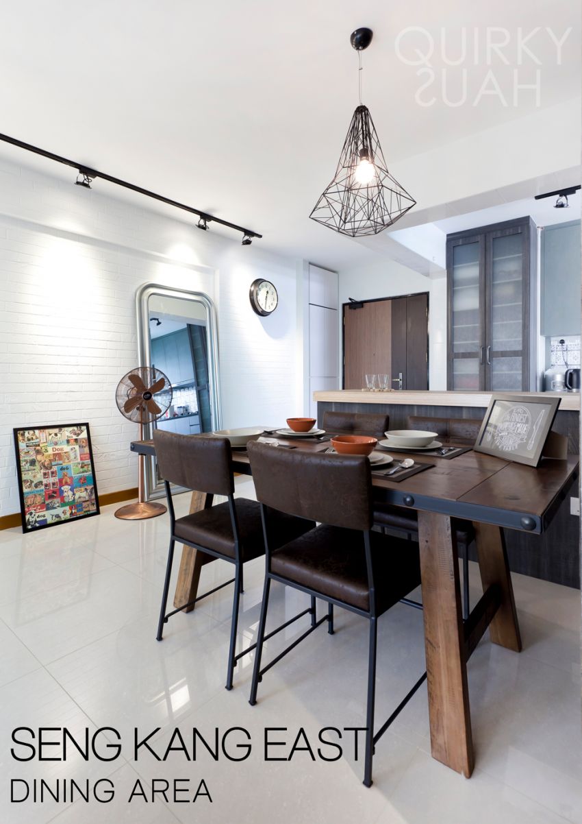 Retro, Scandinavian Design - Dining Room - HDB 4 Room - Design by Quirky Haus Pte Ltd