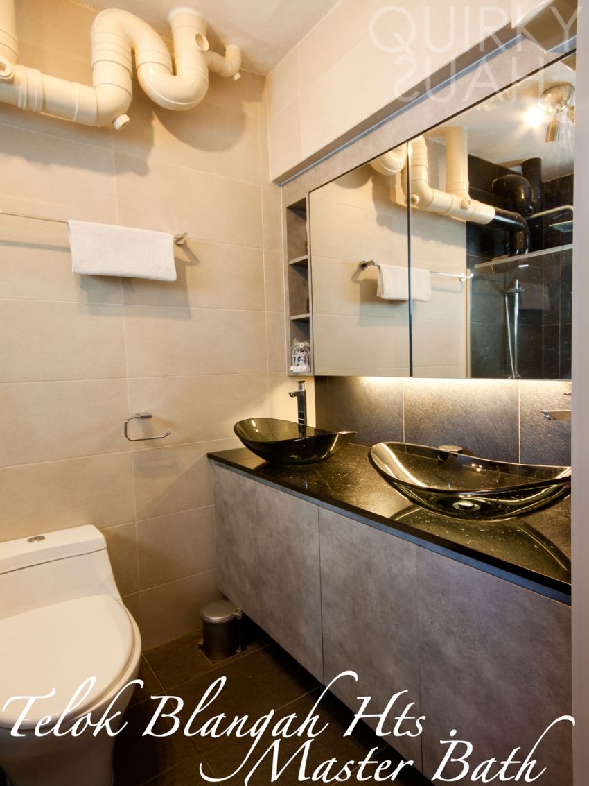 Contemporary, Modern Design - Bathroom - HDB 4 Room - Design by Quirky Haus Pte Ltd