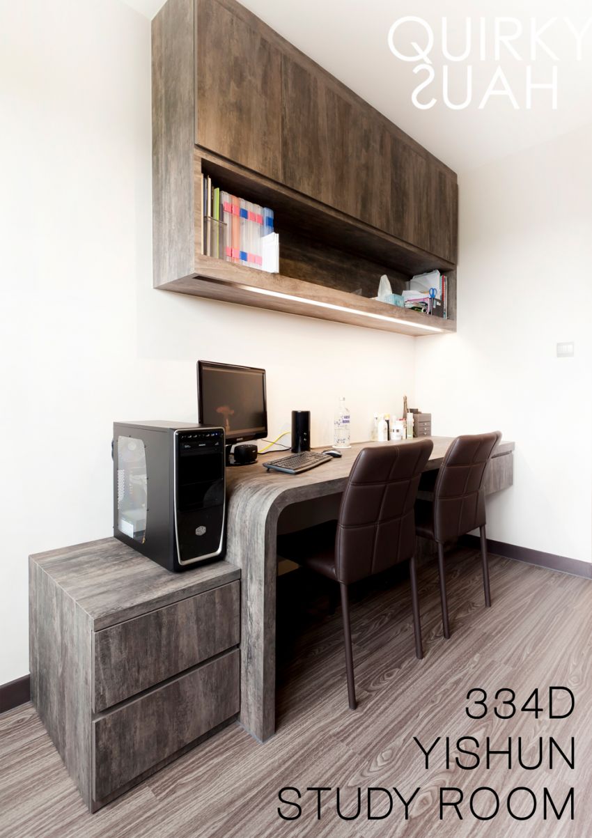 Minimalist, Modern Design - Study Room - HDB 4 Room - Design by Quirky Haus Pte Ltd