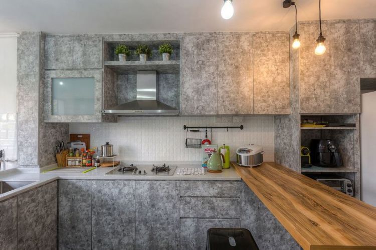 Industrial, Scandinavian Design - Kitchen - HDB 4 Room - Design by Renozone Interior Design House