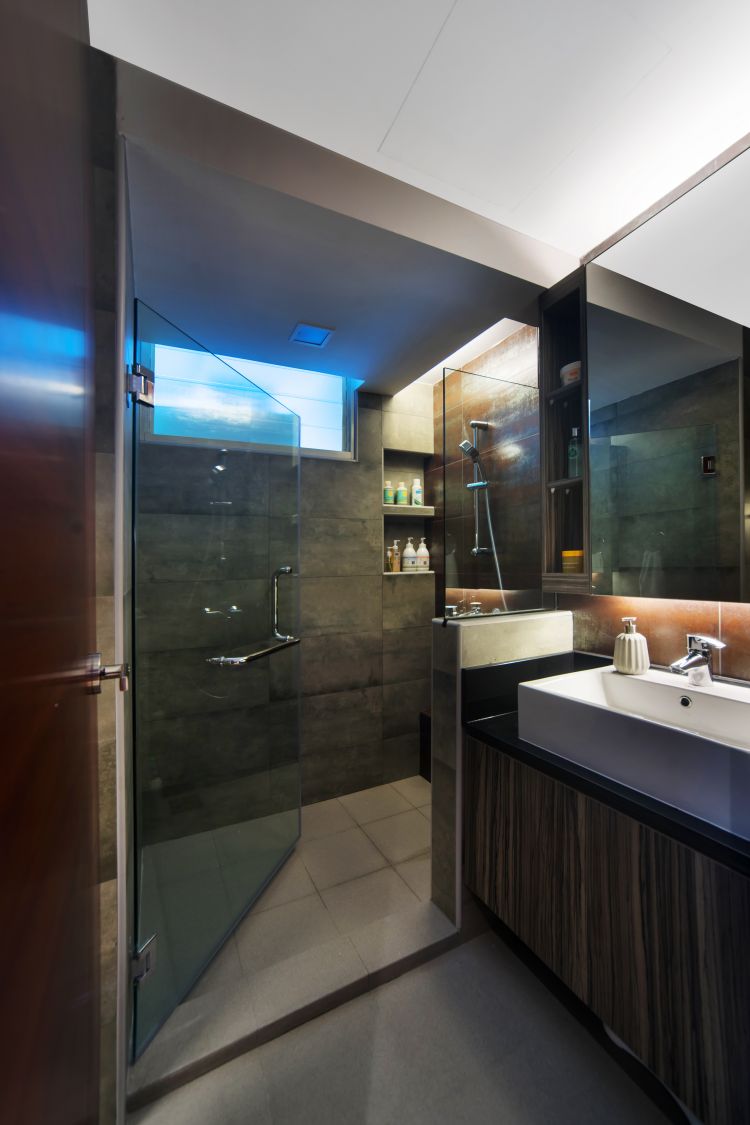 Industrial, Scandinavian Design - Bathroom - Condominium - Design by Renozone Interior Design House