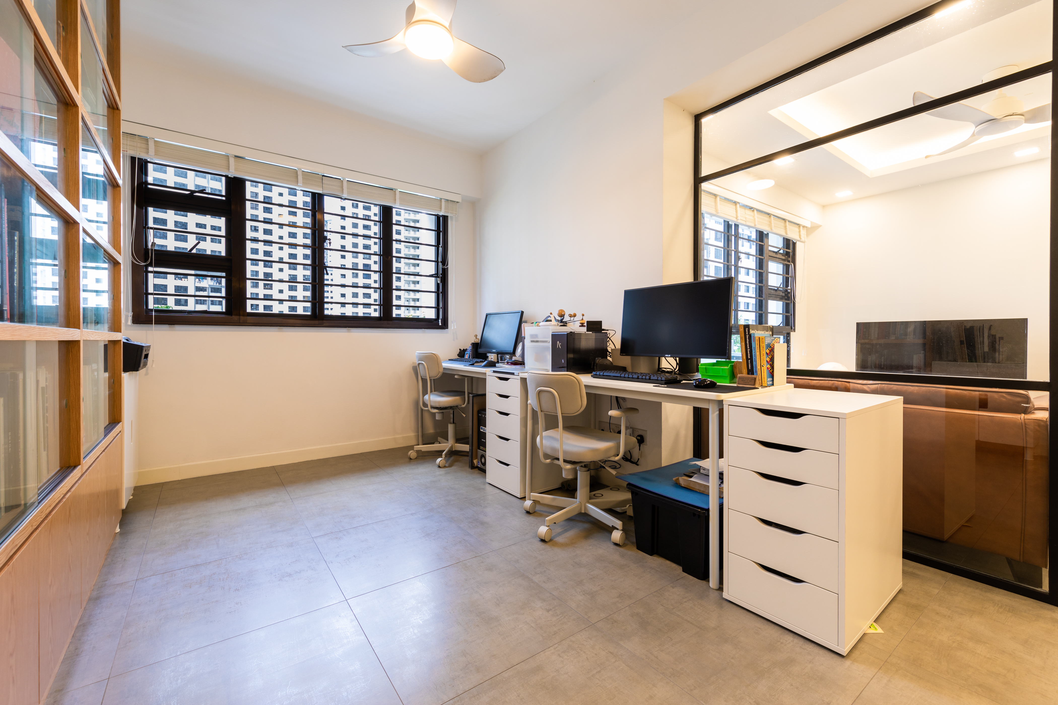 Modern, Scandinavian Design - Study Room - HDB 4 Room - Design by Renozone Interior Design House