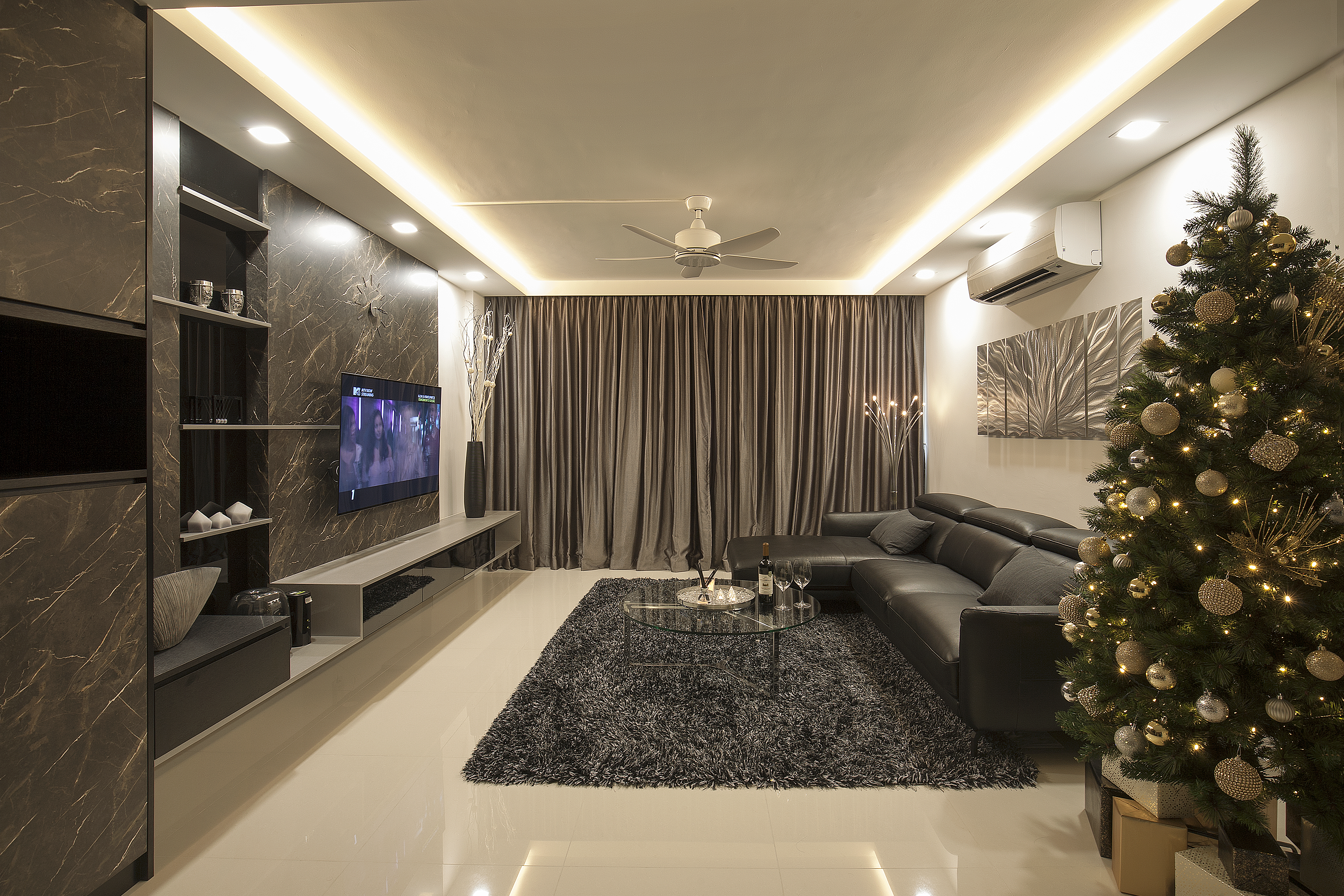 Classical, Contemporary, Modern Design - Living Room - HDB 5 Room - Design by Renozone Interior Design House