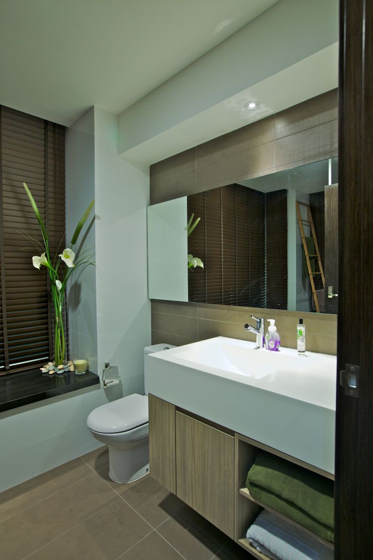Modern, Tropical Design - Bathroom - HDB 3 Room - Design by Renozone Interior Design House