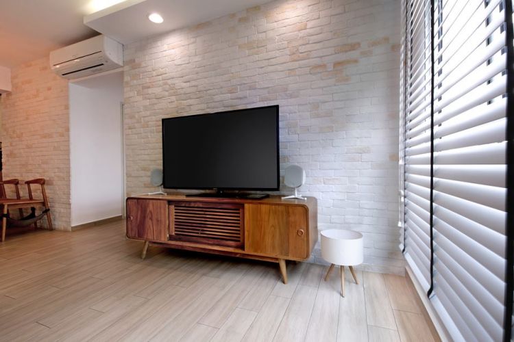 Country, Scandinavian Design - Living Room - HDB 4 Room - Design by Renozone Interior Design House