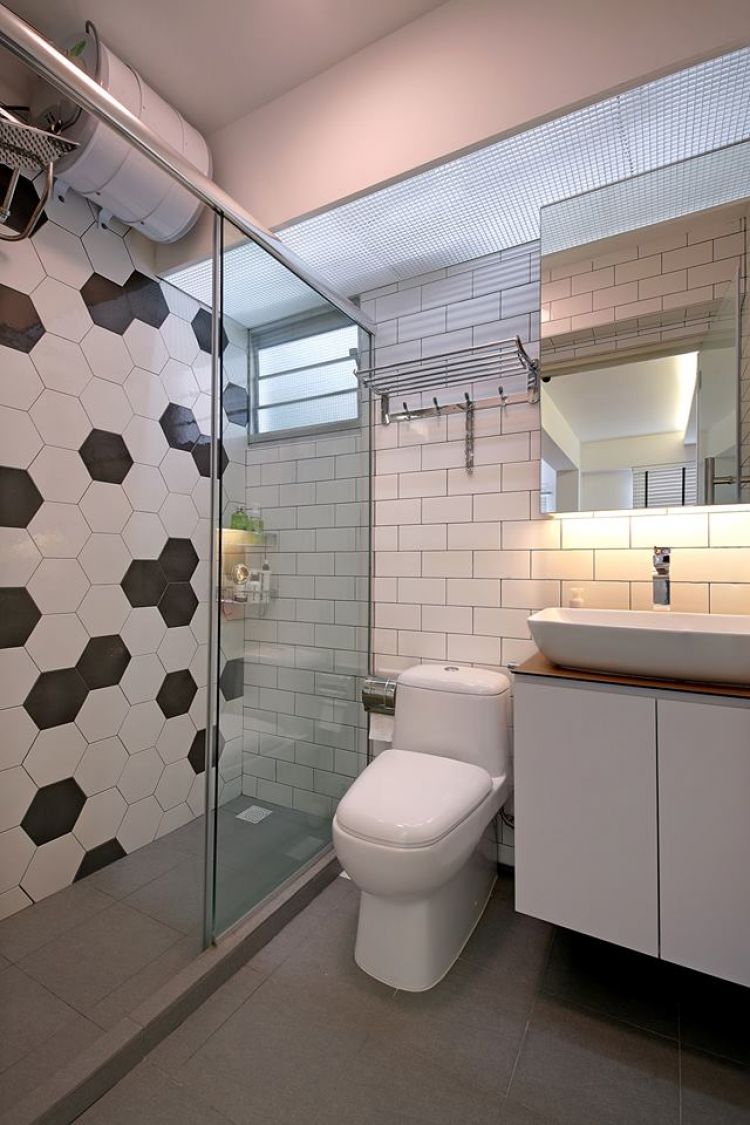 Country, Scandinavian Design - Bathroom - HDB 4 Room - Design by Renozone Interior Design House