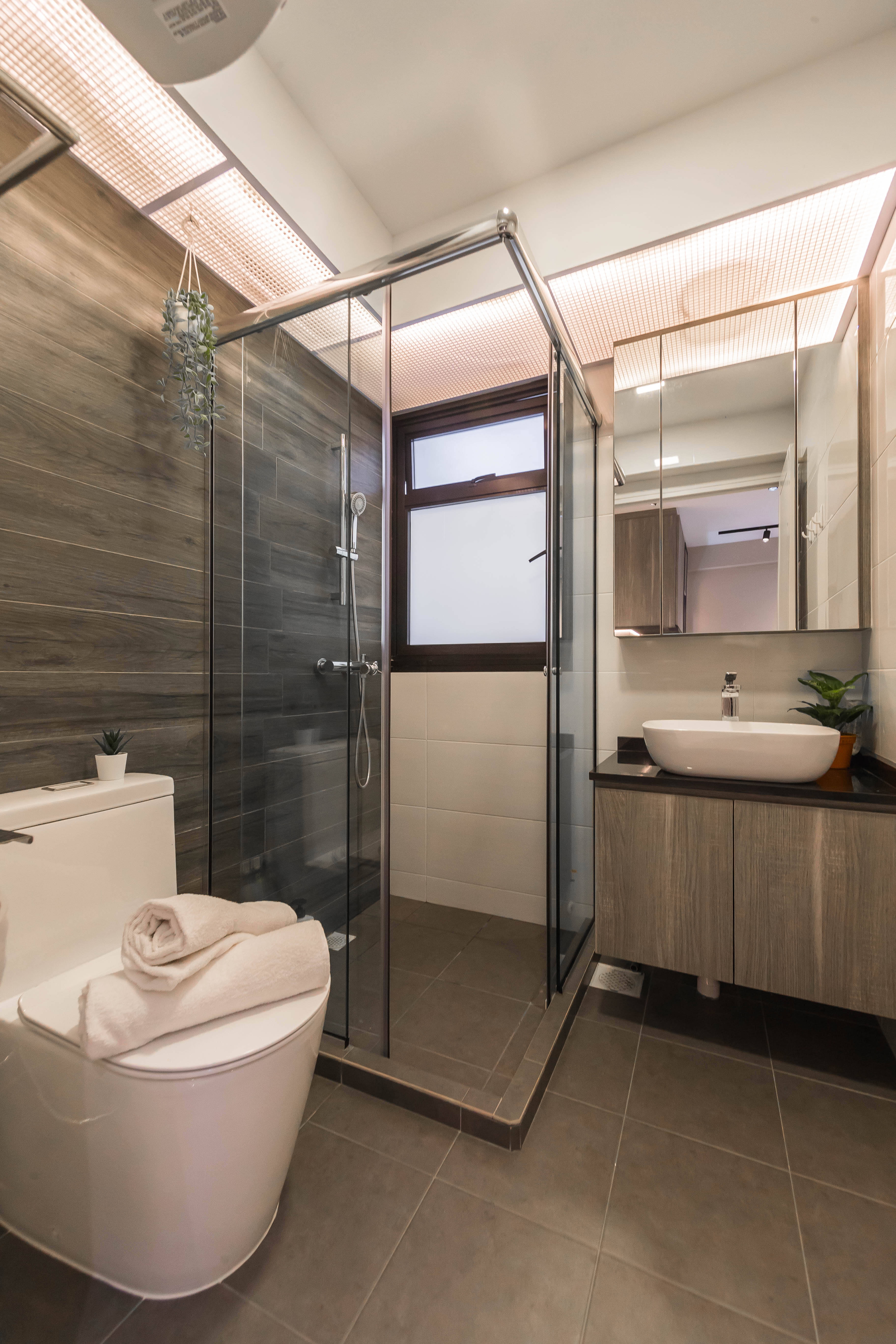 Industrial, Modern Design - Bathroom - HDB 3 Room - Design by Renozone Interior Design House