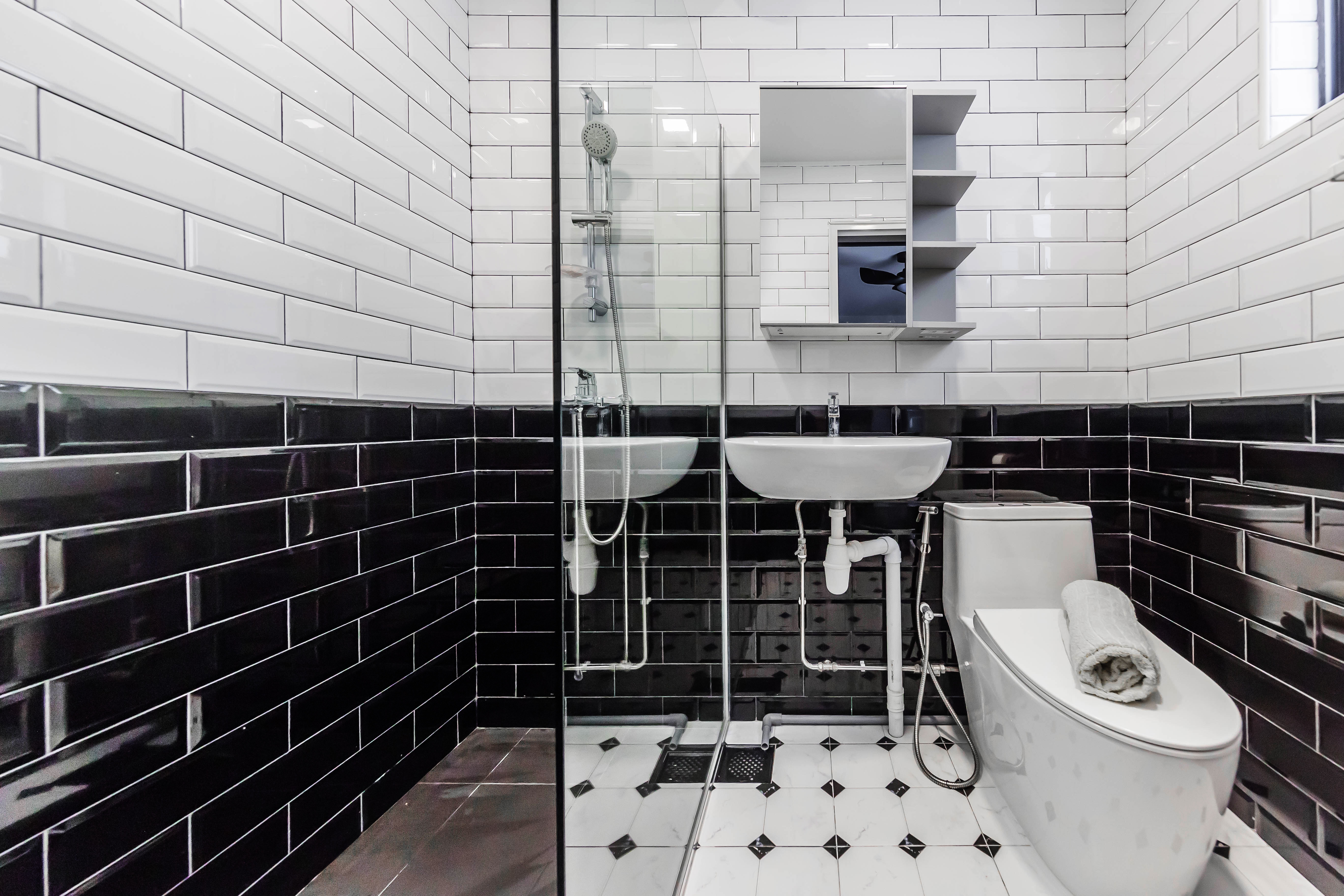 Industrial, Modern Design - Bathroom - HDB 4 Room - Design by Renozone Interior Design House