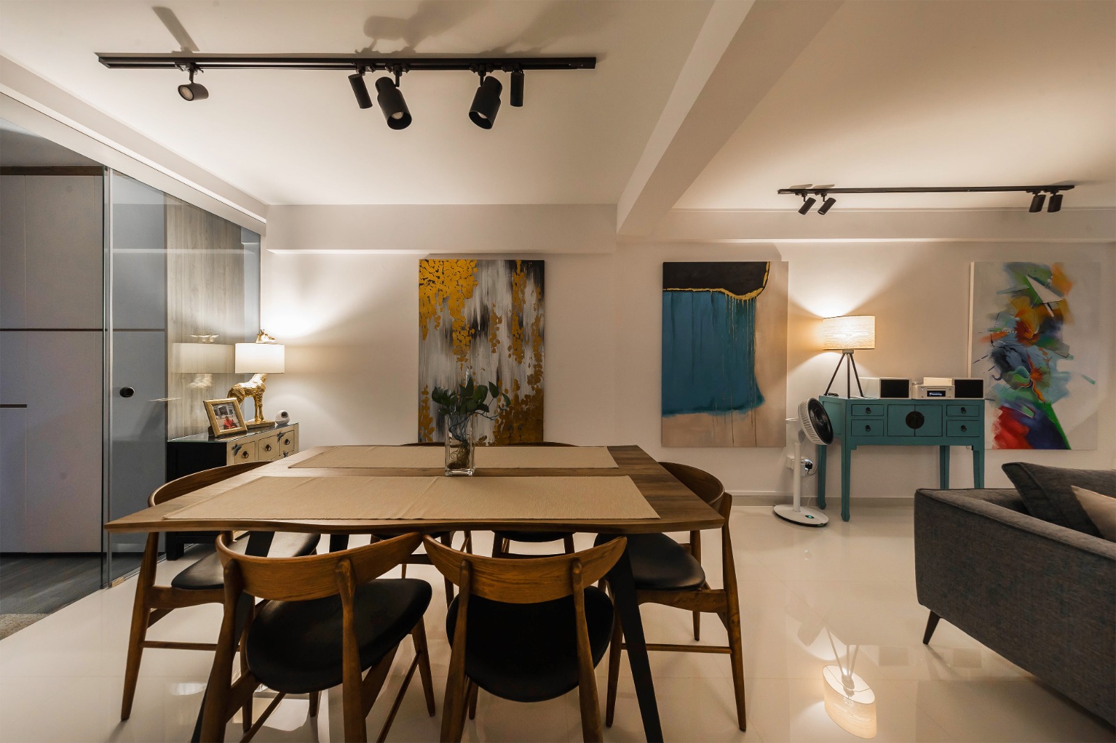 Eclectic, Retro Design - Dining Room - HDB 4 Room - Design by Renozone Interior Design House