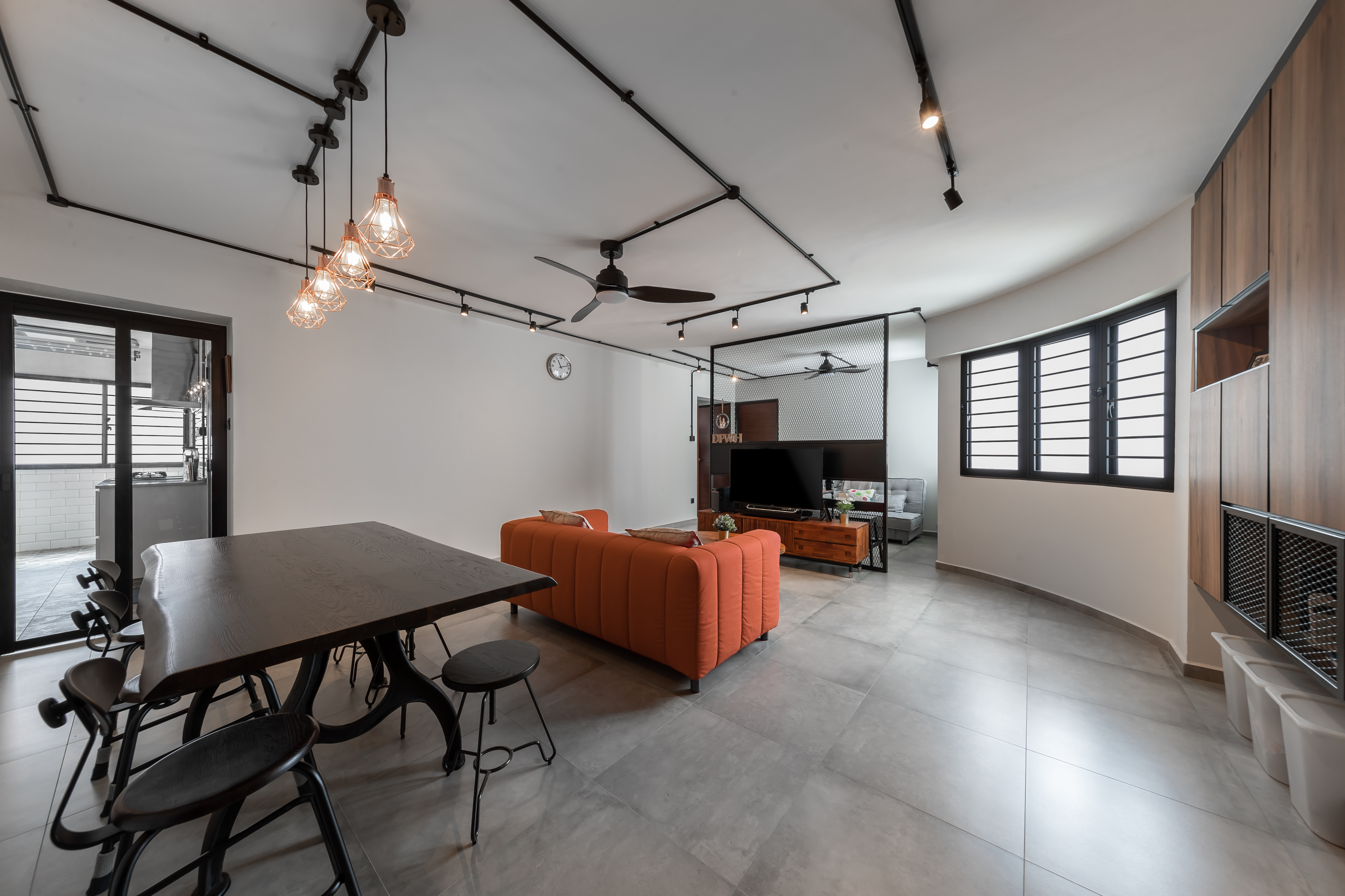 Industrial, Scandinavian Design - Living Room - HDB 4 Room - Design by Renozone Interior Design House