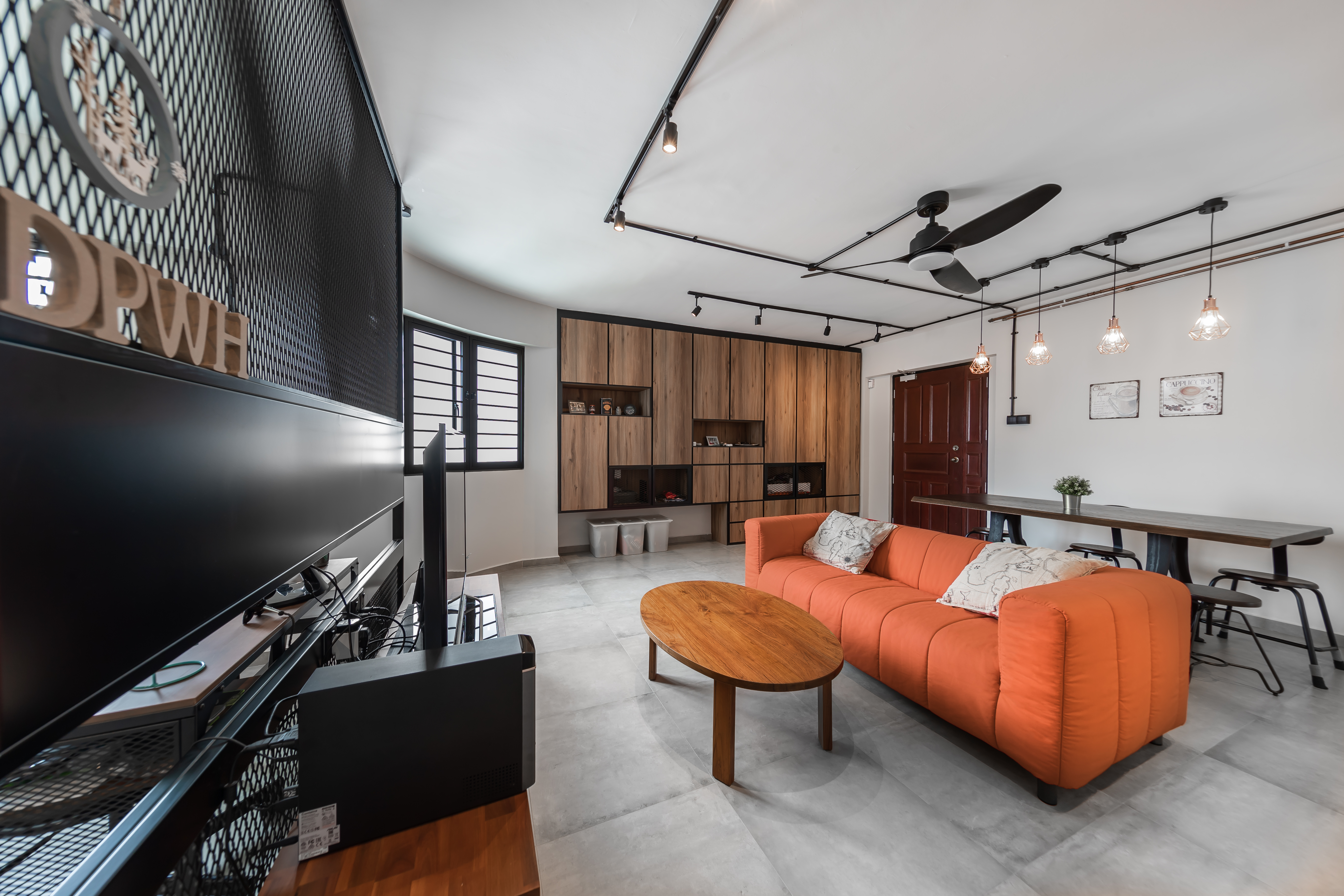 Industrial, Scandinavian Design - Living Room - HDB 4 Room - Design by Renozone Interior Design House