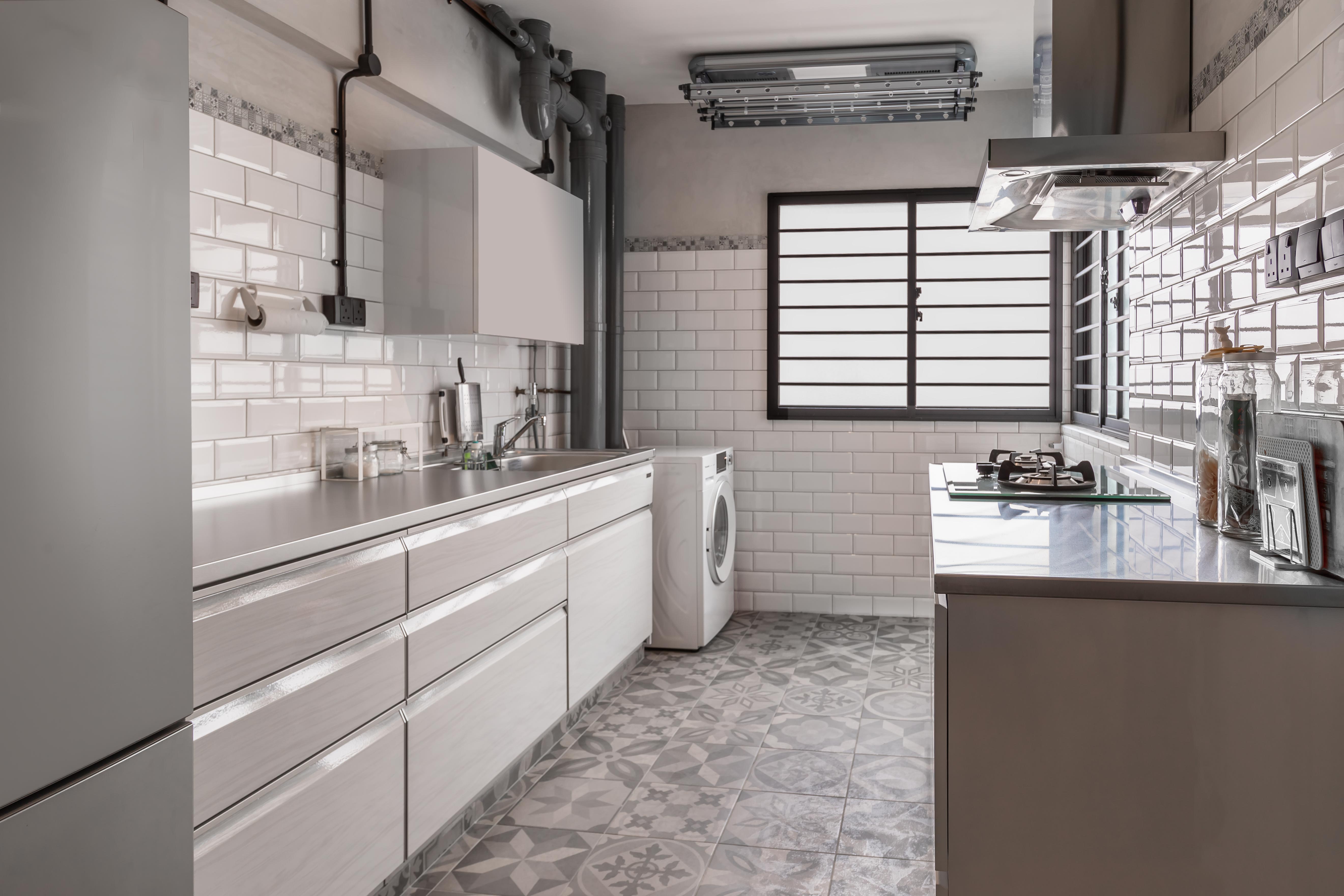 Industrial, Scandinavian Design - Kitchen - HDB 4 Room - Design by Renozone Interior Design House