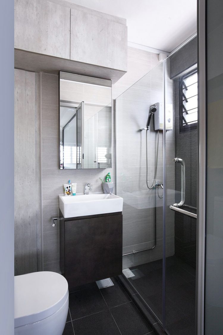 Contemporary, Minimalist, Modern Design - Bathroom - HDB 5 Room - Design by Renozone Interior Design House