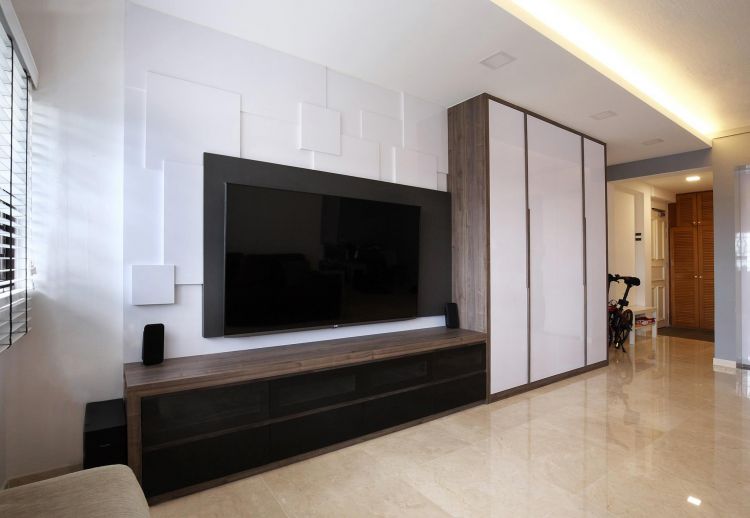 Contemporary, Minimalist, Modern Design - Living Room - HDB 5 Room - Design by Renozone Interior Design House