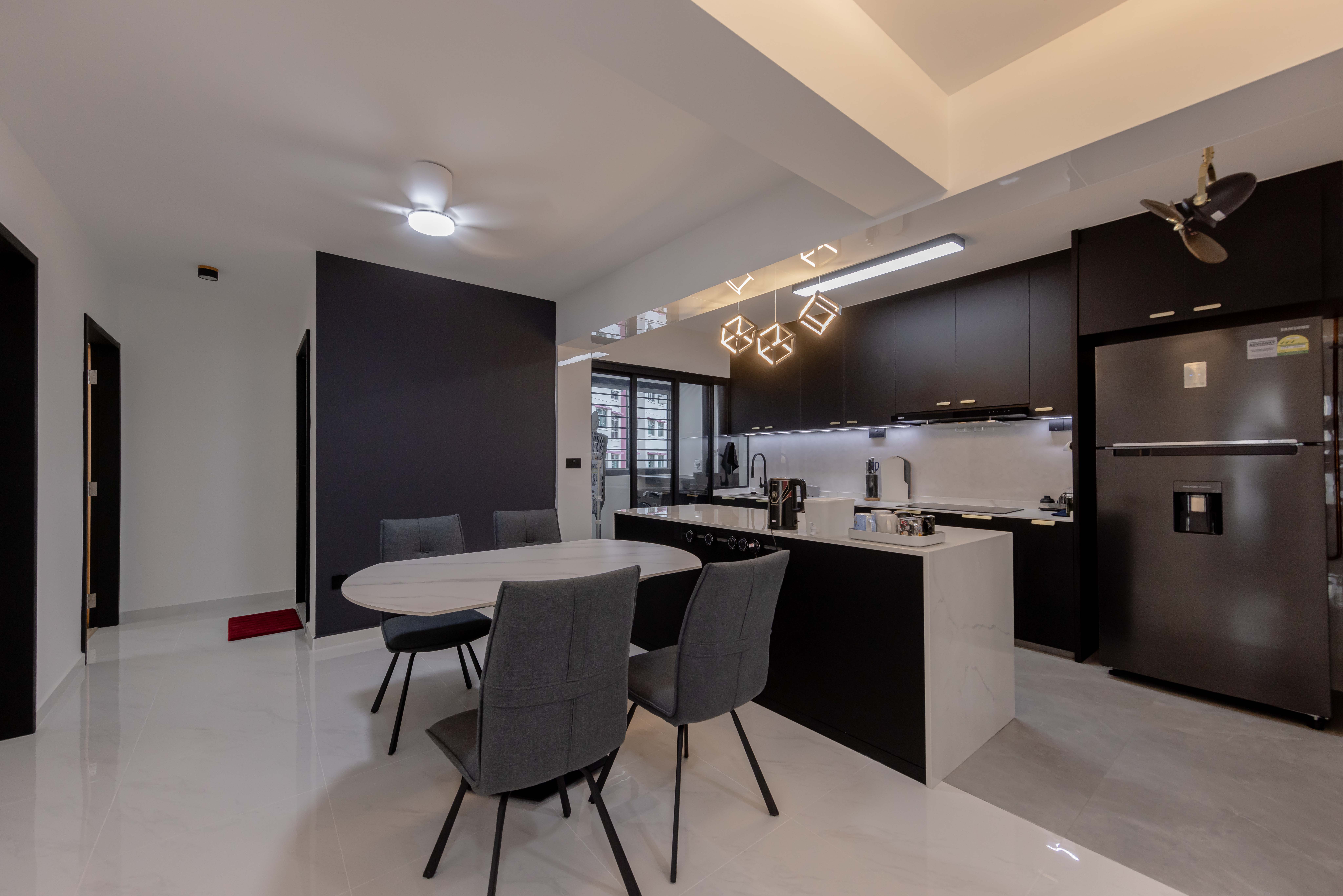 Modern, Scandinavian Design - Dining Room - HDB 3 Room - Design by Renozone Interior Design House