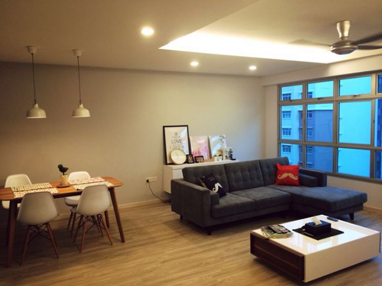 Country, Minimalist, Rustic Design - Living Room - HDB 3 Room - Design by Renozone Interior Design House